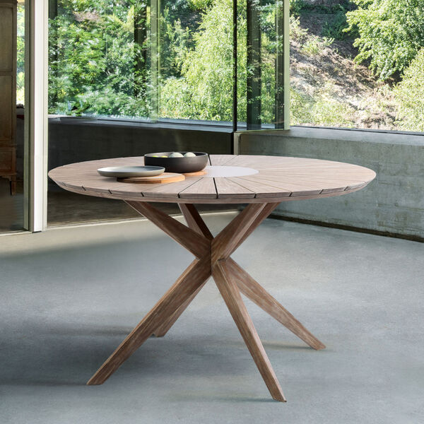 Oasis Light Eucalyptus Outdoor Dining Table, image 5