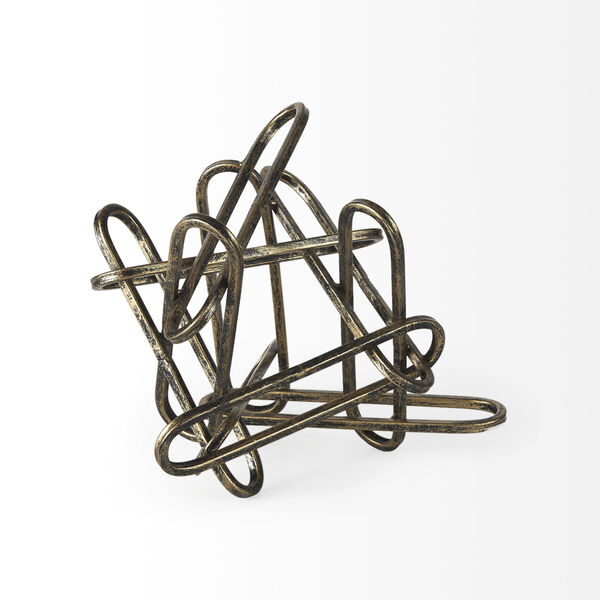 Henderson II Gold Metal Paperclip Decorative Object, image 2