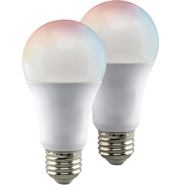 Starfish White 10 Watt A19 LED RGB Tunable Bulb with 800 Lumens, Pack of 2, image 1