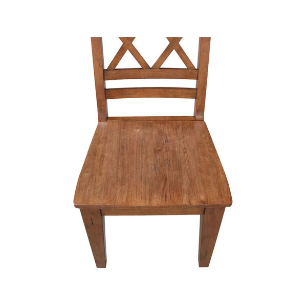Distressed Oak Double X-Back Chair, Set of 2, image 6