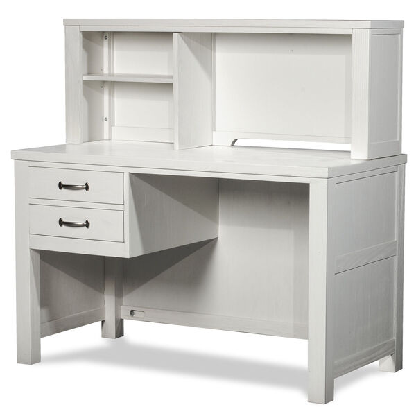 Highlands White Desk With Hutch, image 2