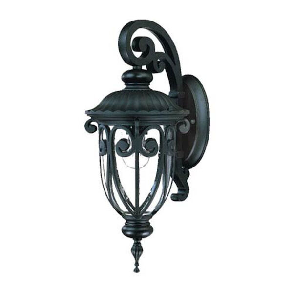 Naples Matte Black One-Light 18-Inch Outdoor Wall Mount, image 1