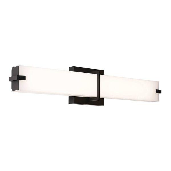 Miller Black Two-Light Integrated LED Bath Stripe, image 1