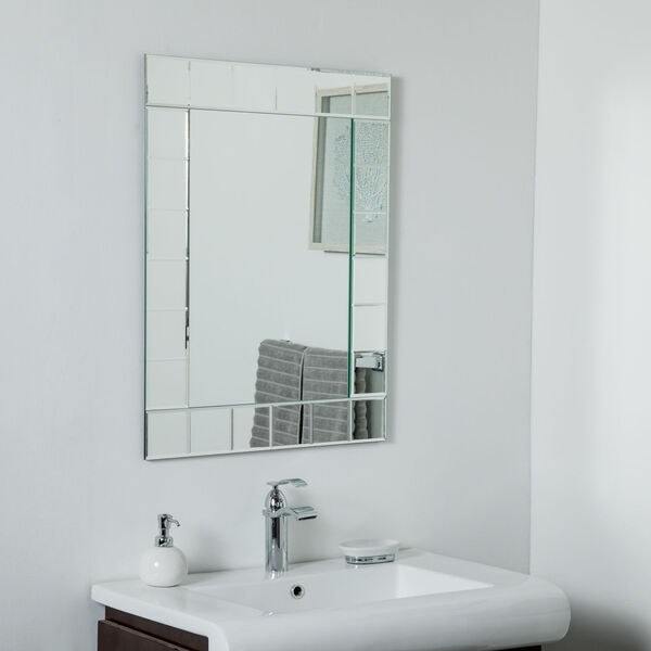 Rectangular Frameless Bathroom Wall Mirror, image 1