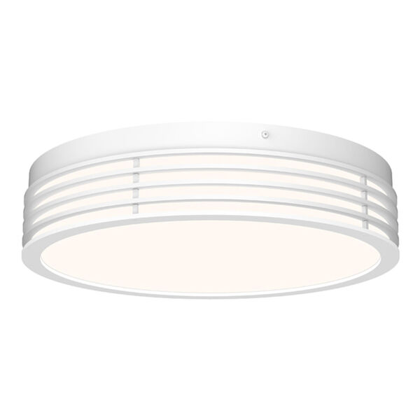 Marue Textured White 15-Inch Round LED Flush Mount, image 1