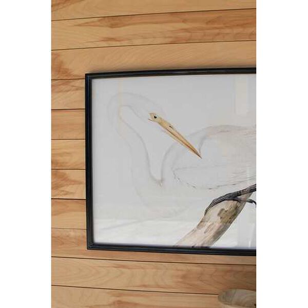 Transparent Framed Heron Prints Under Glass, Set of Two, image 1