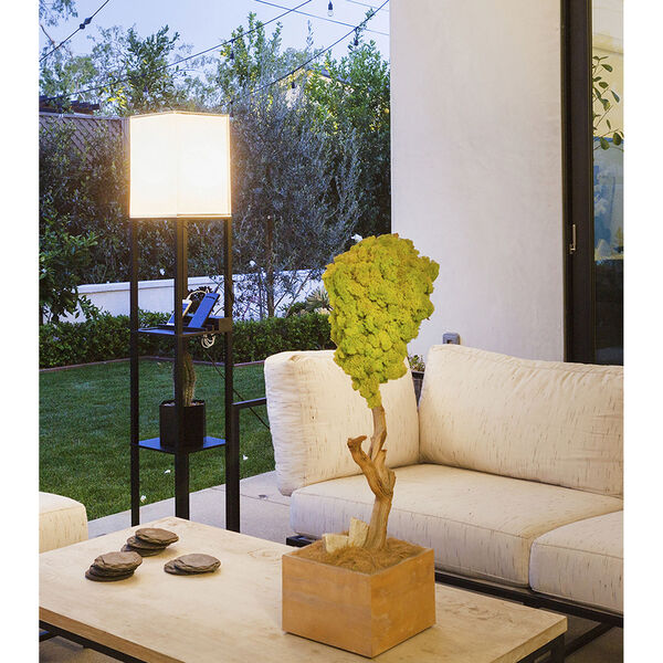 Maxwell Black LED Floor Lamp with USB Port, image 6