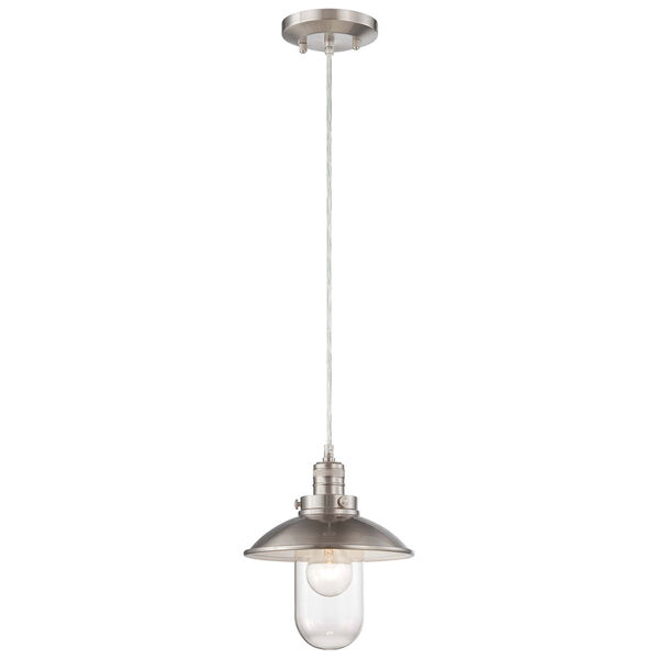 Downtown Edison Brushed Nickel 9.5-Inch One Light Pendant, image 1
