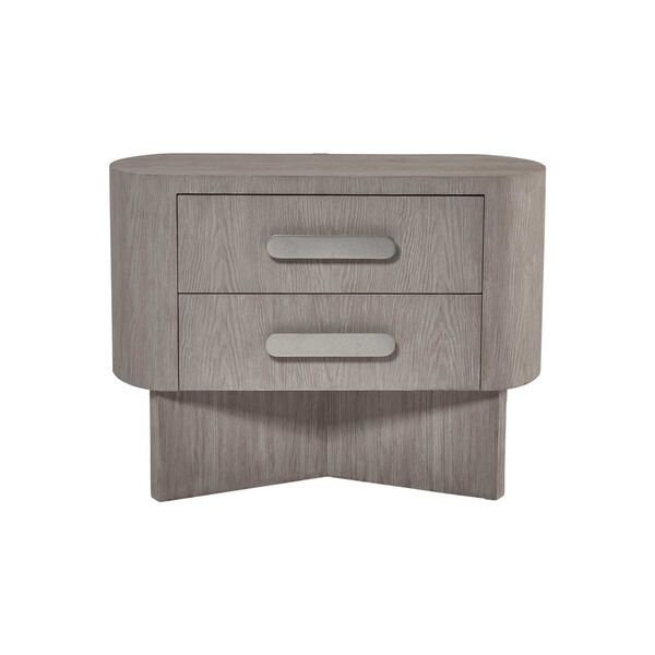 Trianon Light Gray and Silver 30-Inch Nightstand, image 1