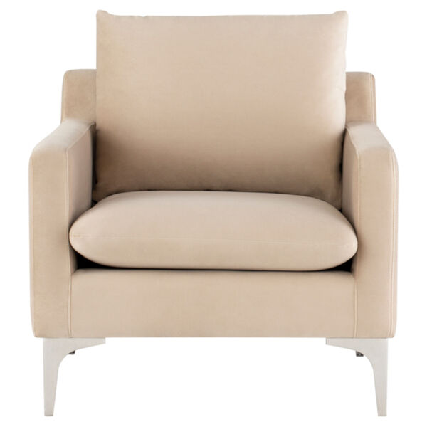 Anders Beige and Silver Occasional Chair, image 2