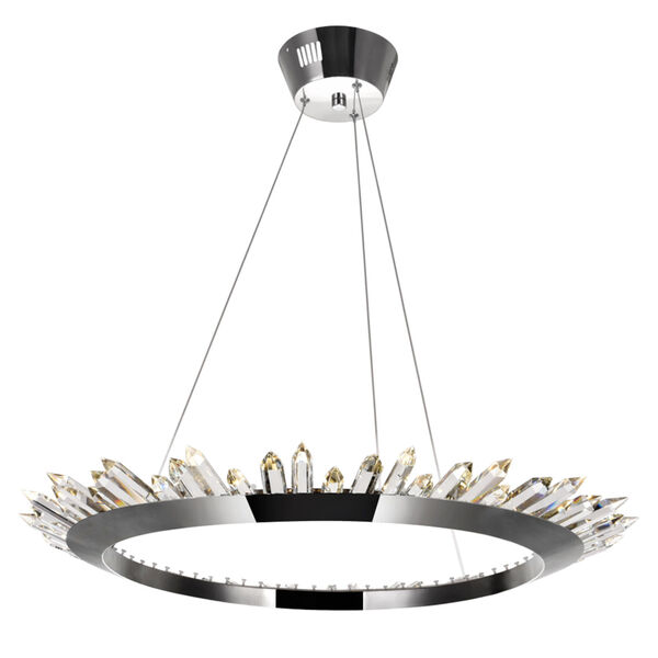 Arctic Queen Polished Nickel 32-Inch LED Chandelier, image 1