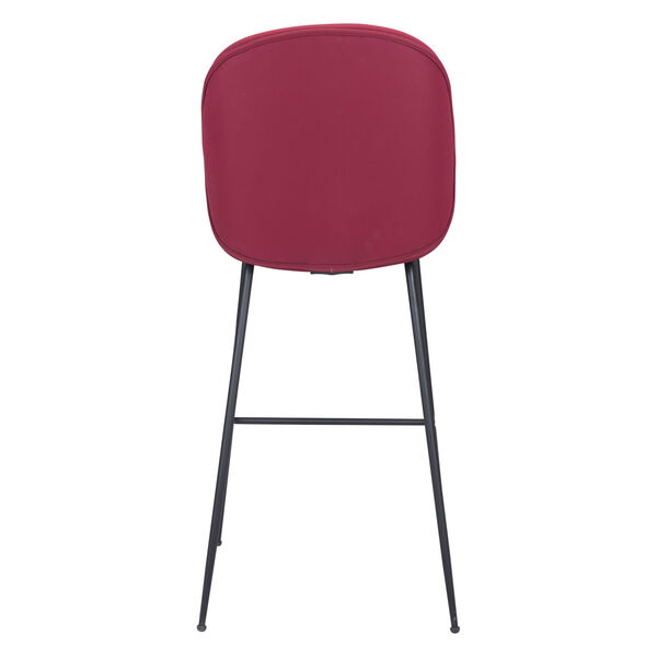 Miles Red and Black Bar Stool, image 5