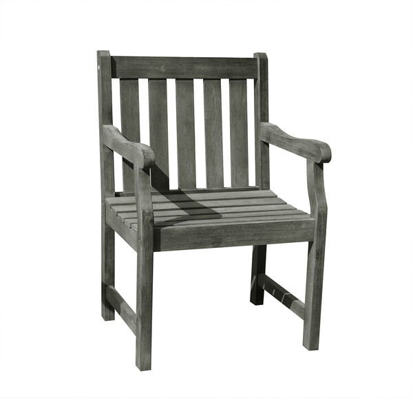 Renaissance Eco-friendly Outdoor Hand-scraped Hardwood Garden Arm Chair, image 1