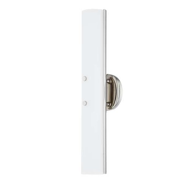 Titus Polished Nickel White Integrated LED Wall Sconce, image 1