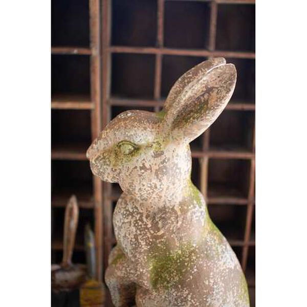 Brown Faux Concrete Rabbit - Head Forward, image 3