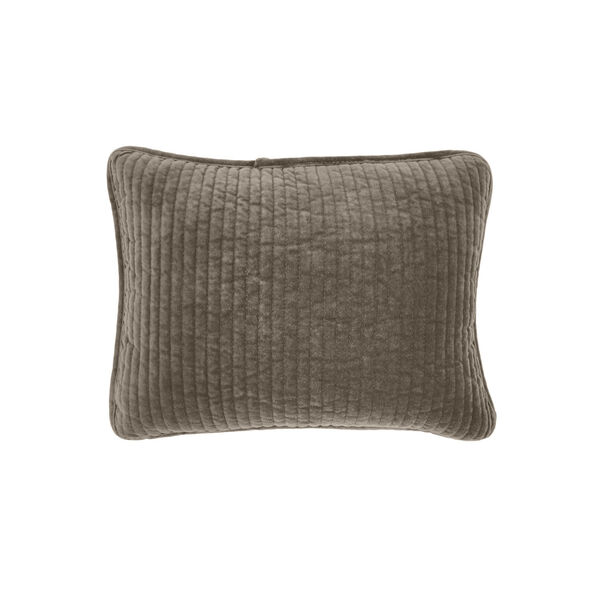 Stonewashed Velvet Taupe 12 In. X 16 In. Throw Pillow, image 1