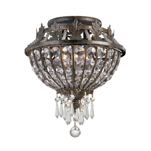 Crystorama Lighting Group Camelot Small Semi Flush Ceiling Light 5163 Eb Cl Mwp Bellacor - Small Semi Flush Crystal Ceiling Lights