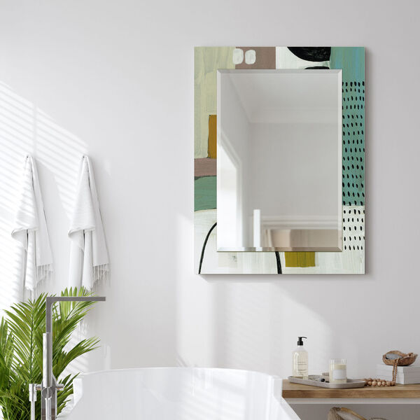 Introductions Multicolor 40 x 30-Inch Rectangular Beveled Wall Mirror, image 5