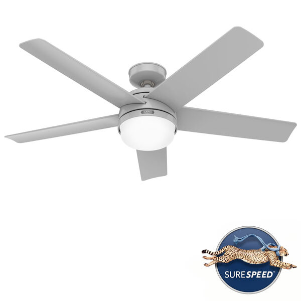 Yuma Dove Grey 52-Inch Ceiling Fan with LED Light Kit and Handheld Remote, image 3