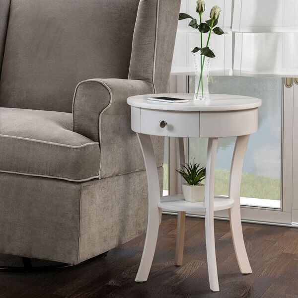 Classic Accents White Schaffer End Table, image 1