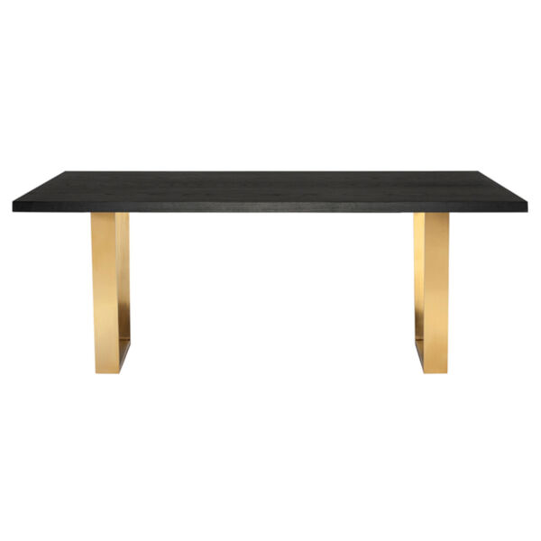 Versailles Onyx and Gold 79-Inch Dining Table, image 2