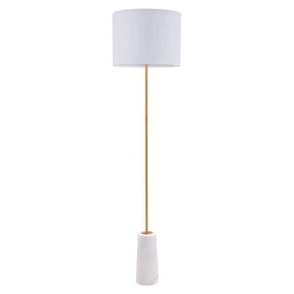 Titan White and Gold One-Light Floor Lamp, image 3