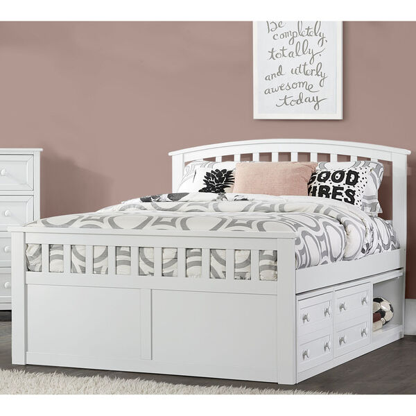 Schoolhouse 4.0 White Full Bed With Storage Unit, image 1