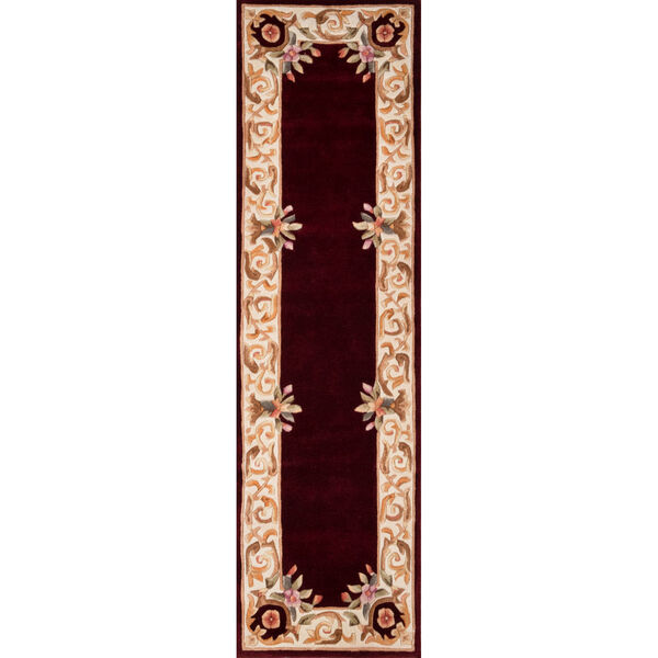 Harmony Floral Burgundy Round: 4 Ft. x 4 Ft. Round Rug, image 6