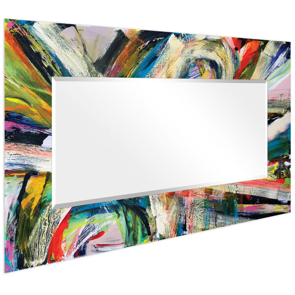 Rock Star Multicolor 72 x 36-Inch Rectangular Beveled Floor Mirror, image 4