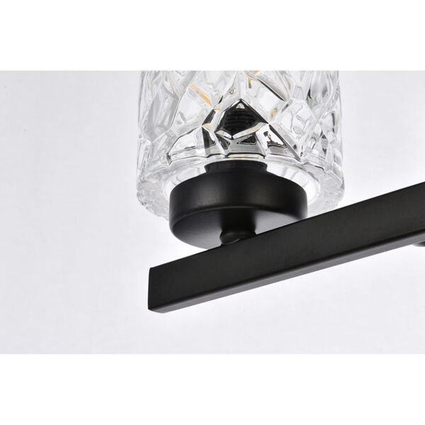 Cassie Black and Clear Shade Four-Light Bath Vanity, image 6