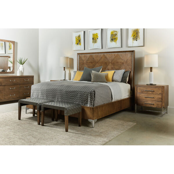 Chapman Warm Brown and Pewter Panel Bed, image 2