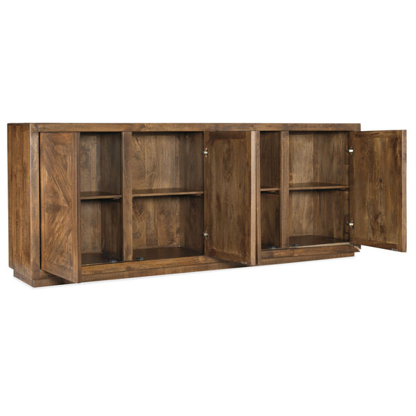 Natural Wood 90-Inch Entertainment Console, image 2