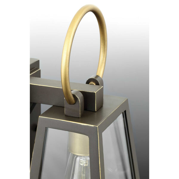 P550028-020: Barnett Antique Bronze and Brass Two-Light Outdoor Pendant, image 3