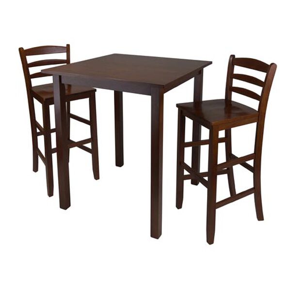 Parkland Three-Piece High Table with 29-Inch Ladder Back Stool, image 1