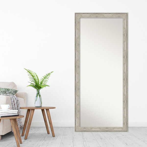 Crackled Silver 29W X 65H-Inch Full Length Floor Leaner Mirror, image 3