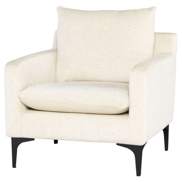 Anders Beige and Walnut Occasional Chair, image 1