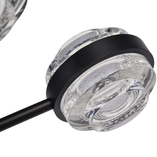 Milano Black Adjustable Six-Light Integrated LED Pendant, image 4