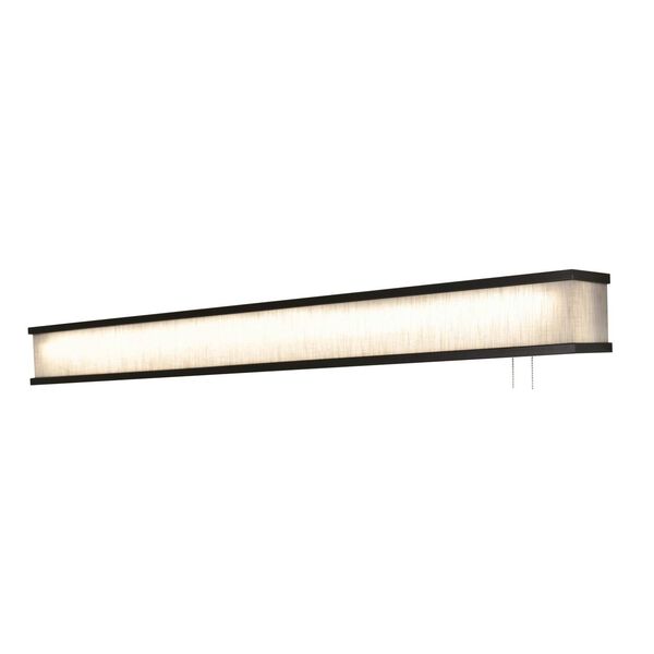 Randolph Oil Rubbed Bronze 38-Inch Two-Light Integrated LED Overbed Wall Sconce with Jute Shade, image 1