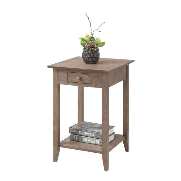 American Heritage End Table with Drawer and Shelf in Driftwood, image 2