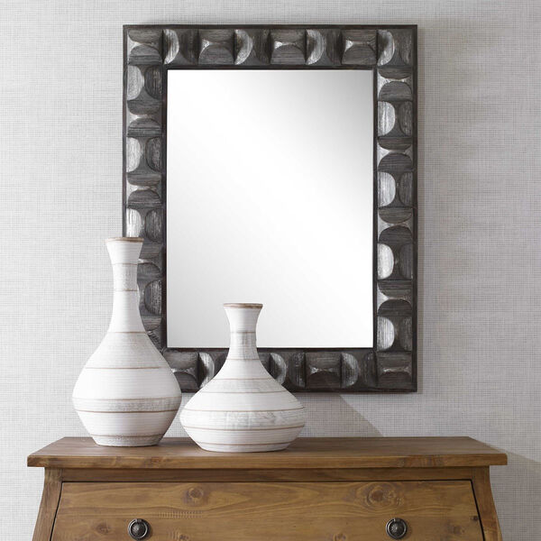 Pickford Aged Gray and Silver Wall Mirror, image 1