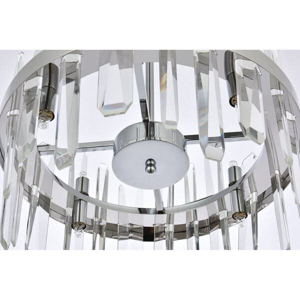 Serena Chrome and Clear 16-Inch Round Pendant, image 5