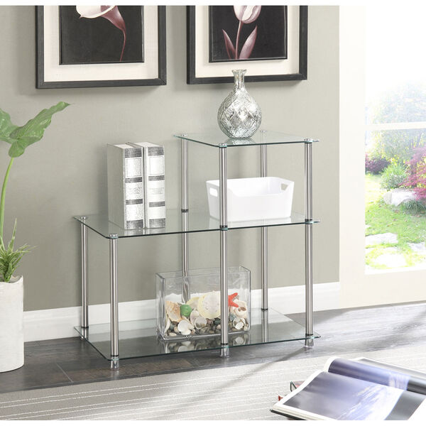 3 Tier Glass Step End Table, image 3
