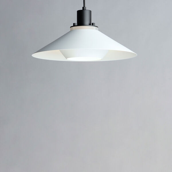 Oslo Black and White One-Light 8-Inch Pendant, image 4