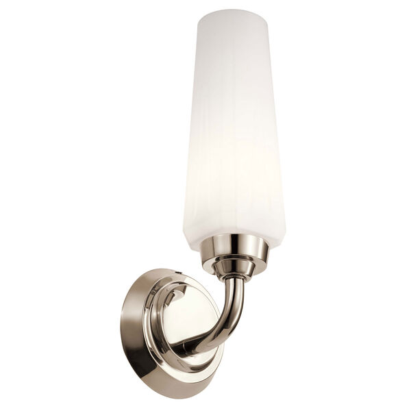 Truby Polished Nickel One-Light Wall Sconce, image 1