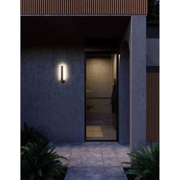 Midtown LED Textured Bronze 1-Light Outdoor Wall Sconce 16-Inch, image 4