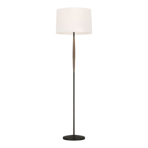 Ferrelli Weathered Oak Wood LED Floor Lamp, image 1