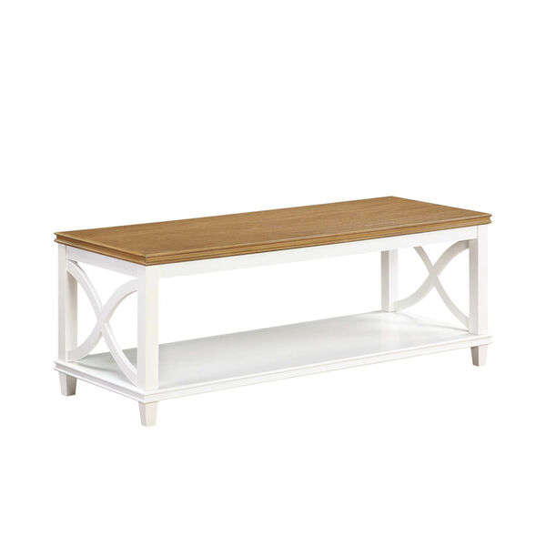 Florence Driftwood and White 18-Inch Coffee Table, image 1