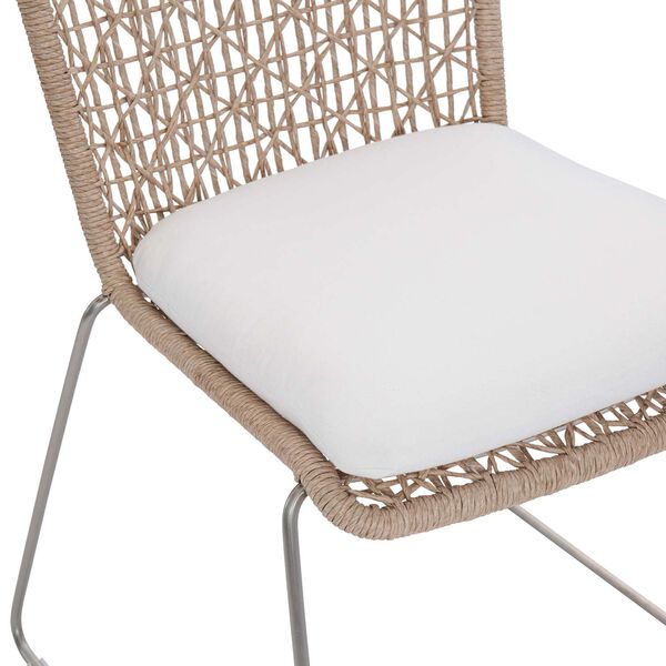 Carmel Hazelnut Outdoor Side Chair with Seat Pad, image 5