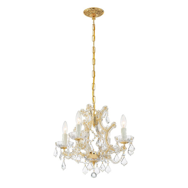 Maria Theresa Gold Chandelier with Majestic Wood Polished Crystal, image 6