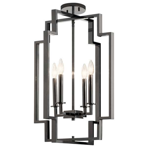 Downtown Midnight Chrome 18-Inch Four-Light Pendant, image 5